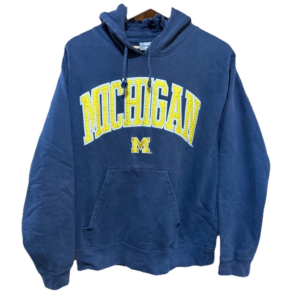Michigan Wolverines Hoodie‎ Mens Large NCAA College Football Pullover Go Blue